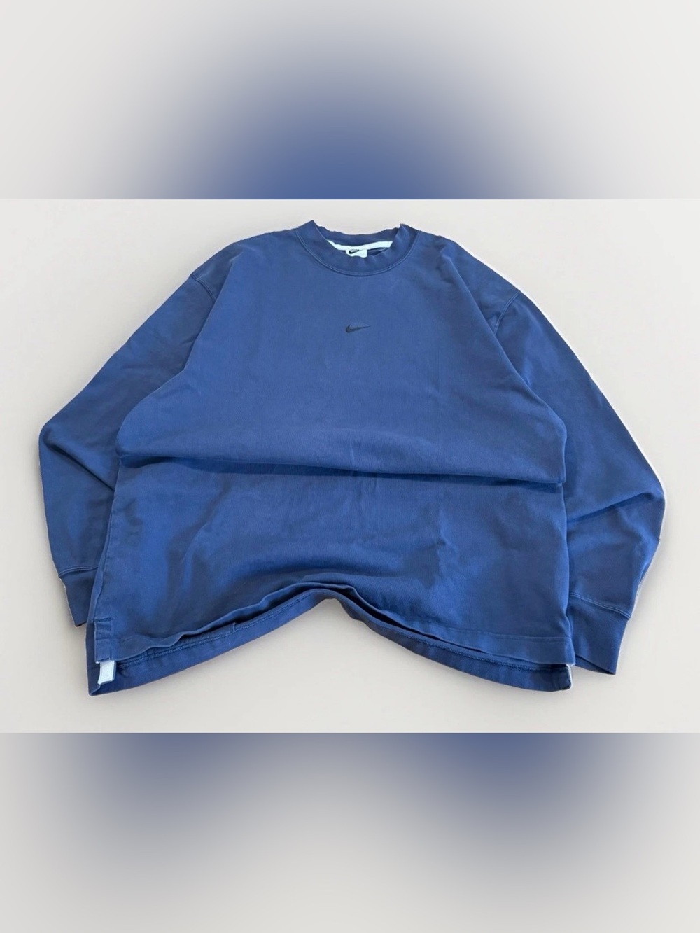 Nike Life Long Sleeve Mock Collar Shirt Heavyweight Size XL Utility Pocket Blue